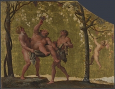 londongallery/annibale carracci - silenus gathering grapes